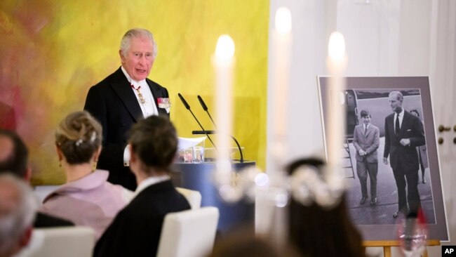 Mbreti Charles III gjatë fjalës së tij (29 mars 2023)