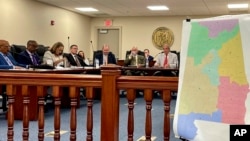 FILE - An Alabama Senate committee discusses a proposal to draw new congressional district lines, in Montgomery, Alabama, July 20, 2023.