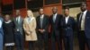 Members of the Zimbabwe soccer Normalization Committee with Sports Minister Kirsty Coventry, FIFA, COSAFA and other sports administrators