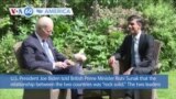 VOA60 America- U.S. President Joe Biden told British Prime Minister Rishi Sunak the relationship between their two countries was "rock solid