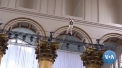 French Wire Walker Philippe Petit Shows Off Skills at Washington Museum