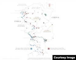 A map illustrating the military deployments near the disputed area along the India-China border (Courtesy Damien Symon: @detresfa_)