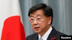 资料照片：日本内阁官房长官松野博一。