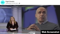 A screenshot of the deepfake video with VOA's Ksenia Turkova.