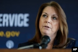 FILE - U.S. Secret Service Director Kimberly Cheatle speaks June 6, 2024, in Milwaukee.