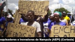 Manifestação de apoiantes da Renamo em Angoche, Nampula, Moçambique, 16 novembro 2023