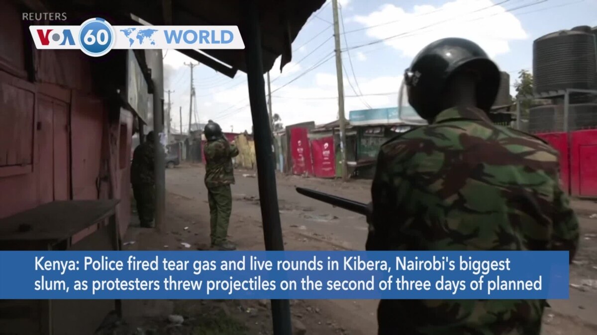 VOA60 World- Police Fire Tear Gas At Opposition Protesters In Nairobi ...