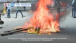 VOA60 World - Bangladesh: Police and protesters clash in Dhaka during nationwide demonstrations against civil service hiring rules