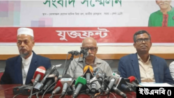 জাতীয় প্রেসক্লাবে এক সংবাদ সম্মেলনে বাংলাদেশ কল্যাণ পার্টির চেয়ারম্যান সৈয়দ মুহাম্মদ ইবরাহিম। ২২ নভেম্বর, ২০২৩।