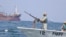 Somalia maritime police from PMPF patrol in the Gulf of Aden off the coast of semi-autonomous Puntland State in Somalia, Nov. 26, 2023.