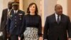 Le président gabonais Ali Bongo avec son épouse Sylvia Bongo à Libreville. 