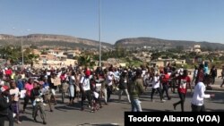 Manifestação contra aumento do preço de combustíveis e dos produtos da cesta básica, Lubango, Angola, 17 Junho 2023
