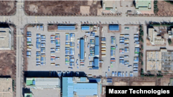 2021년 2월 촬영된 개성공단 버스 차고지의 모습. 사진=Maxar Technologies (via Google Earth)