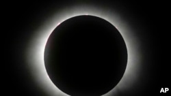 The moon covers the sun during a total solar eclipse in Mazatlan, Mexico.&nbsp;