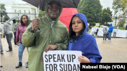 Demonstrators at a Sudan White House rally