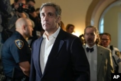 Michael Cohen arrives at New York Supreme Court on Oct. 25, 2023.