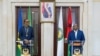 Paul Kagame, Presidente do Ruanda, e Umaro Sissoco Embaló, Presidente da Guiné-Bissau, Bissau, 17 Abril 2023