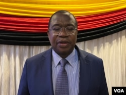 FILE - Finance minister Mthuli Ncube, shown here in June 2023, says Zimbabwe will move toward a gold-backed currency to ensure sustained growth. (Columbus Mavhunga/VOA)