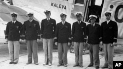 FILE - Crew of the Junkers Ju 52 aircraft Kaleva by the Finnish airline Aero photographed in spring 1940.