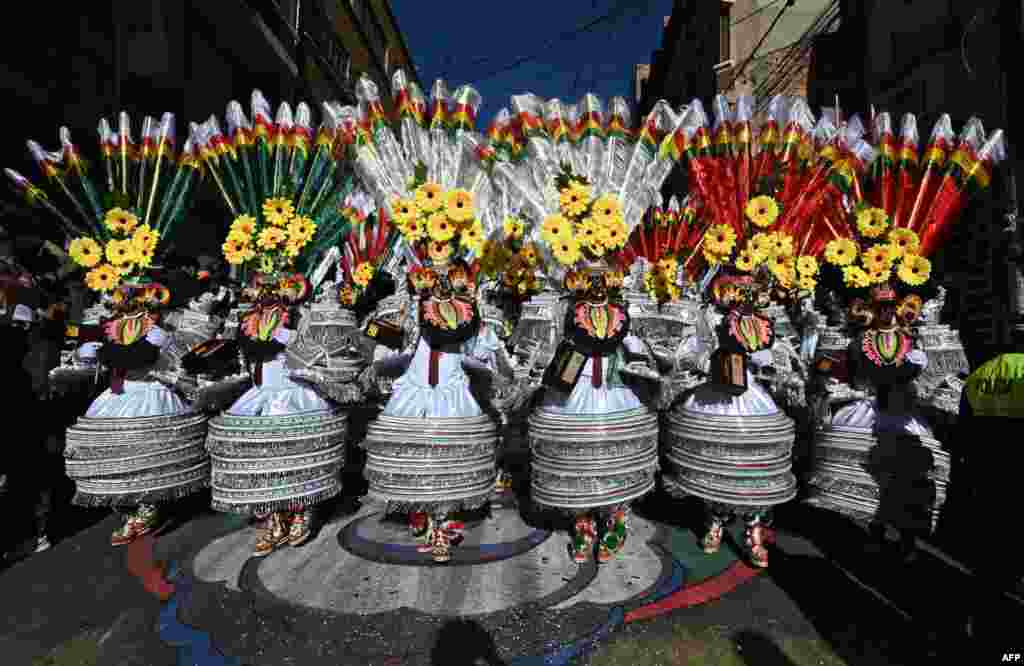 Dancers of the Morenada fraternity perform during the Jesus del Gran Poder (Jesus of the Great Power) religious festival, in La Paz, Bolivia, June 3, 2023.