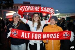 Norway supporters arrive at Eden Park for the Women's World Cup soccer match between New Zealand and Norway in Auckland, New Zealand, July 20, 2023.