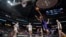 LSU's Angel Reese shoots during the second half of the NCAA Women's Final Four championship basketball game against Iowa, April 2, 2023, in Dallas. 