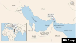تنگه هرمز - تصویر از ستاد مرکزی فرماندهی ارتش آمریکا