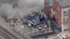 In this screen grab from video provided by WPVI-TV/6ABC, smoke rises from an explosion at the R.M. Palmer Co. plant in West Reading, Pa., March 24, 2023. (WPVI-TV/6ABC via AP)
