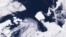 This images provided by Maxar Technologies shows the A23a iceberg moving through the sea near the Antarctica, Nov. 15, 2023. 