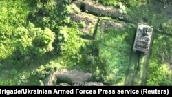 Screen grab reportedly showing operations near Bakhmut, Ukraine during the counteroffensive from the 3RD Assault Brigade/Ukrainian Armed Forces Press service, July 29,2023.
