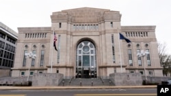 The Warren Rudman U.S. Court House, May 5, 2023, in Concord, N.H. The roof of the building hosts two bee hives, apart of a national effort to increase the population of pollinators.