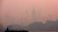 The Empire State Building in midtown Manhattan in New York City is pictured shortly after sunrise as haze and smoke caused by wildfires in Canada hangs over the Manhattan skyline in as seen from Jersey City, New Jersey, June 8, 2023. 