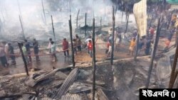 বান্দরবানে আগুনে পুড়লো ৩০ দোকান ও ১৫টি বসতঘর। 