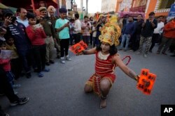 اندور میں رام نومی تہوار کا ایک منظر۔ 30 مارچ 2023