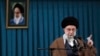 Supreme Leader Ayatollah Ali Khamenei speaks in a meeting in Tehran, Iran, April 18, 2023. (Office of the Iranian Supreme Leader via AP)
