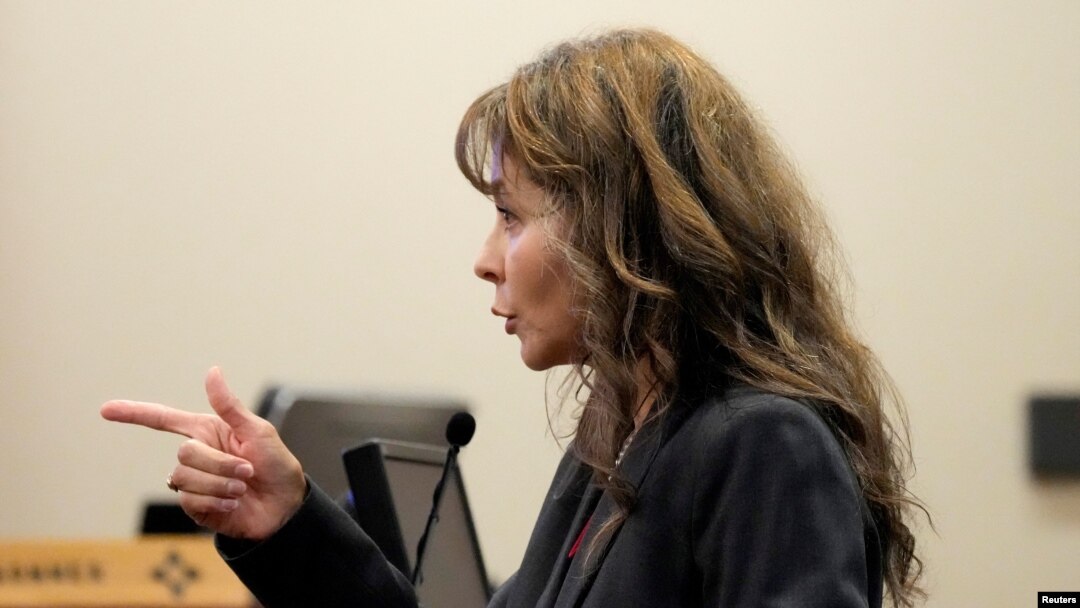 Prosecutor Erlinda Ocampo Johnson speaks during actor Alec Baldwin's hearing in Santa Fe County District Court, in Santa Fe, New Mexico, July 10, 2024.