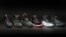 This photo provided by Sotheby's shows the "Dynasty Collection" of sneakers basketball superstar Michael Jordan wore as he and the Chicago Bulls won six NBA championships. (Courtesy of Sotheby's via AP)