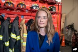 New York City Fire Commissioner Laura Kavanagh poses for a picture at FDNY headquarters in the Brooklyn borough of New York, Thursday, July 20, 2023.