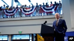 President Joe Biden speaks about his administration's economic agenda during an event at Prince George's Community College in Largo, Md., Sept. 14, 2023. 