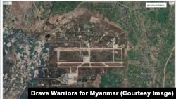 Brave Warriors for Myanmar အဖွဲ့က ထုတ်ပြန်ထားသည့် နေပြည်တော်ရှိ ဧလာလေတပ်စခန်းပုံ