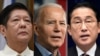 美国、日本和菲律宾三国领导人于2024年4月11日在华盛顿举行历史性的三方首脑会晤。