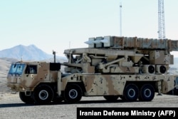 This photo provided by the Iranian Defense Ministry on Feb. 17, 2024, shows a Sayad-3 missile system during the unveiling of the Arman defense systems at an undisclosed location.