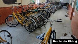 Những chiếc xe đạp cho trẻ em Hà Tĩnh. (Hình: Facebook của Rebike for Kids)