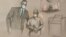 FILE - This photo of an artist rendering shows Mario Antonio Palacios Palacios with his attorney Alfredo Izaguirre before U.S. Magistrate Judge Jacqueline Becerra in federal court, Feb. 4, 2022, in Miami, Florida. 
