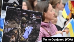 Протест на украински и македонски граѓани против руската инвазија врз Украина