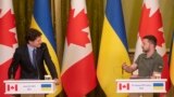乌克兰总统泽连斯基和加拿大总理特鲁多在首都基辅举行联合记者会。（2023年6月10日）