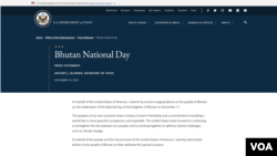 Blinken Bhutan National Day
