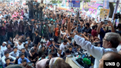 খালেদা জিয়ার মুক্তির দাবিতে রাজধানীর ধোলাইখালে বিএনপির ঢাকা মহানগর দক্ষিণ শাখা আয়োজিত সমাবেশে বক্তব্য রাখছেন বিএনপি মহাসচিব মির্জা ফখরুল ইসলাম আলমগীর। ২৫ সেপ্টেম্বর, ২০২৩। 