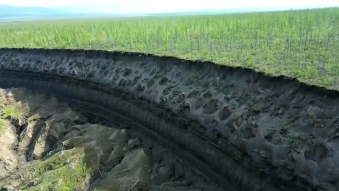 World's Biggest Permafrost Crater Thaws as Planet Warms