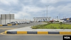 The highly secured gates of Jeddah Islamic Port. (VOA)